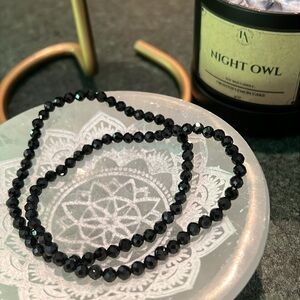 One Faceted Black Spinel 4mm